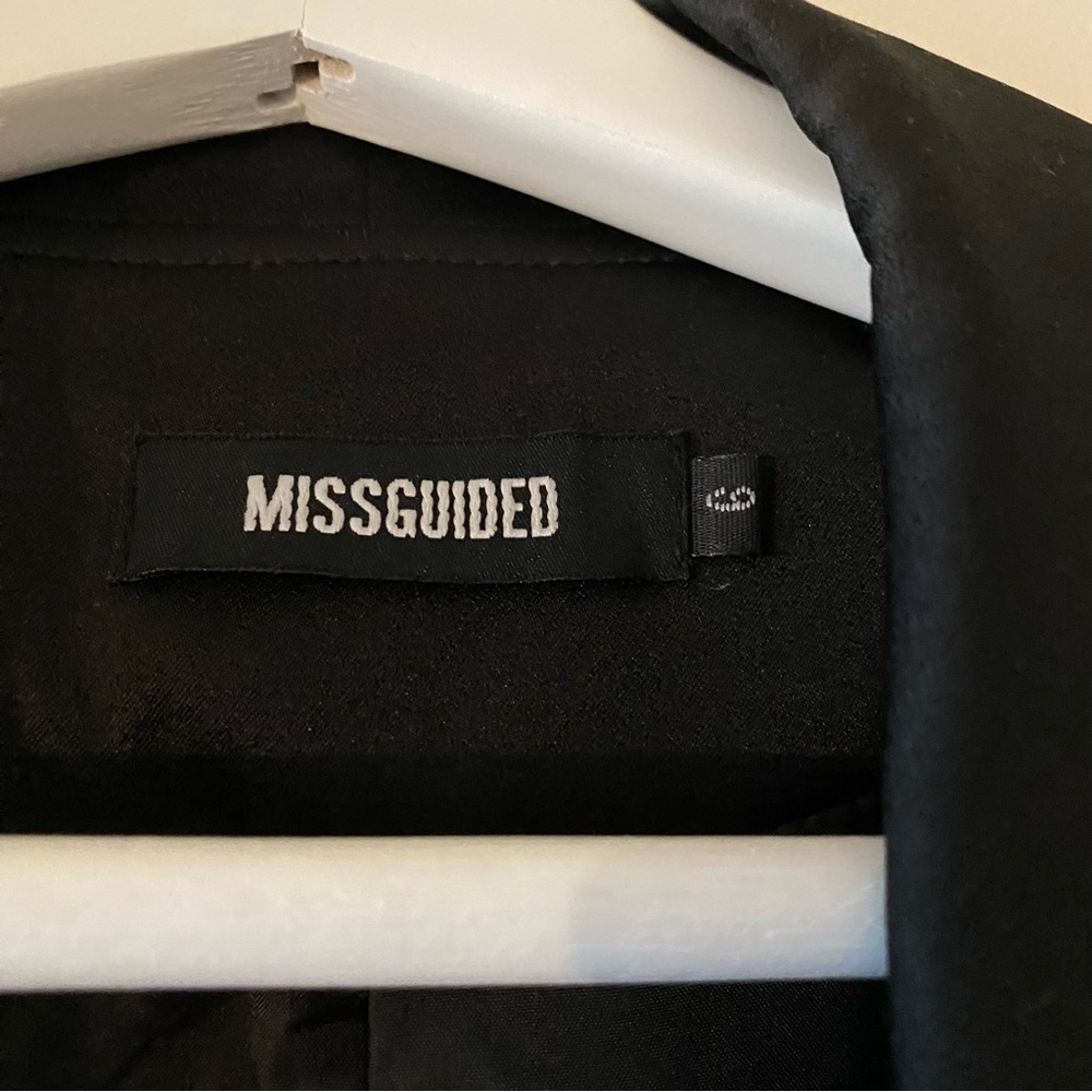 Missguided black blazer, women’s size 6, two different materials - Picture 2 of 3